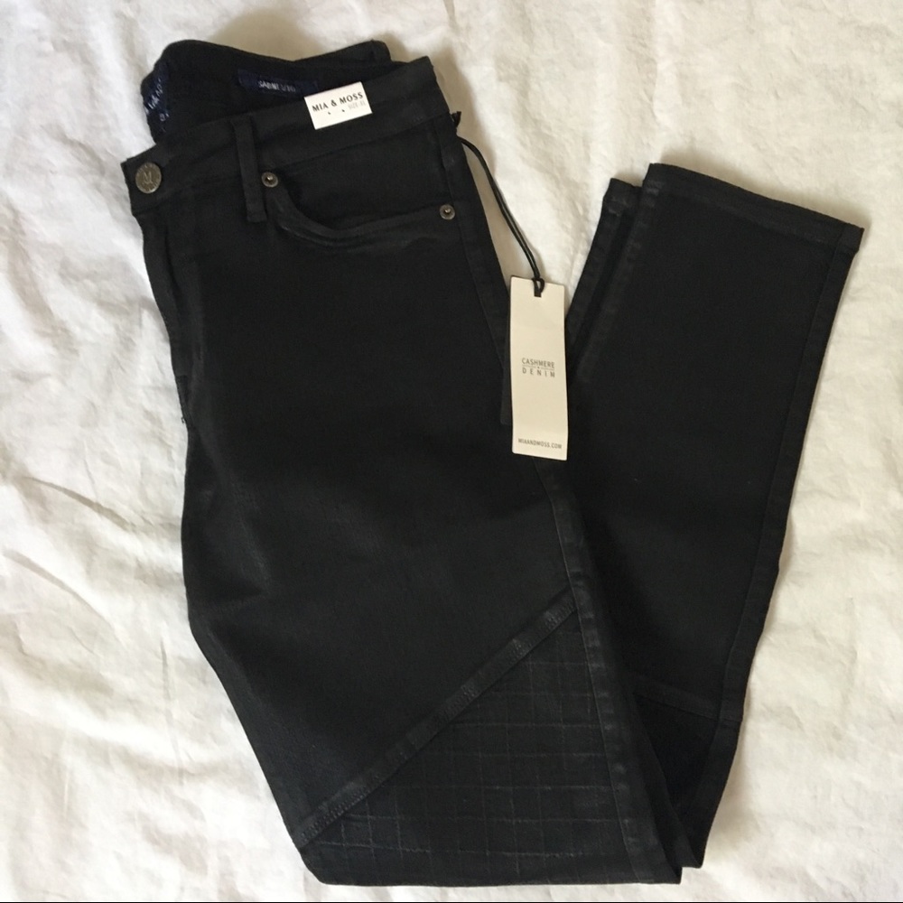NWT Mia & Moss Moto Sabine Skinny Jean, Size 31